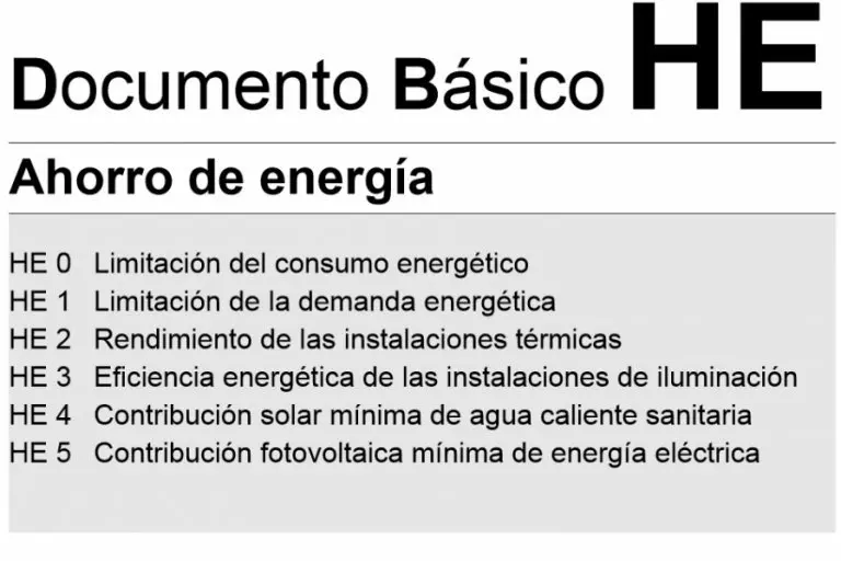 NOVEDADES EN EL DOCUMENTO BÁSICO DE AHORRO DE ENERGÍA (DB-HE)