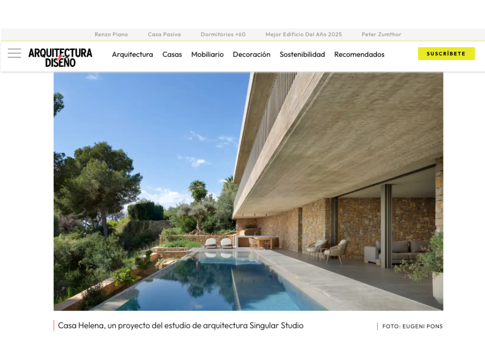 CASA HELENA IN ARCHITECTURE AND DESIGN MAGAZINE