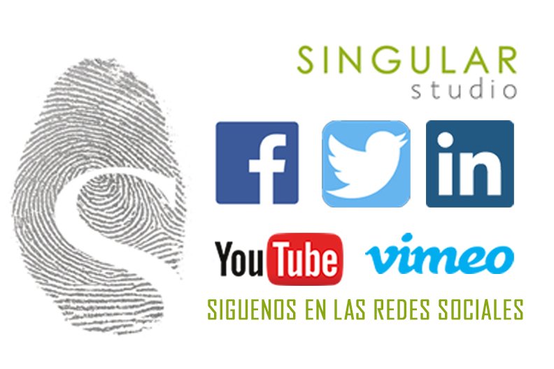 Singular Studio está presente en las principales redes sociales.